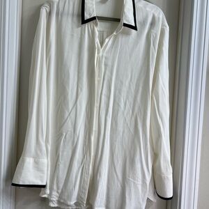 Old Navy White Shirt with Black Accents
